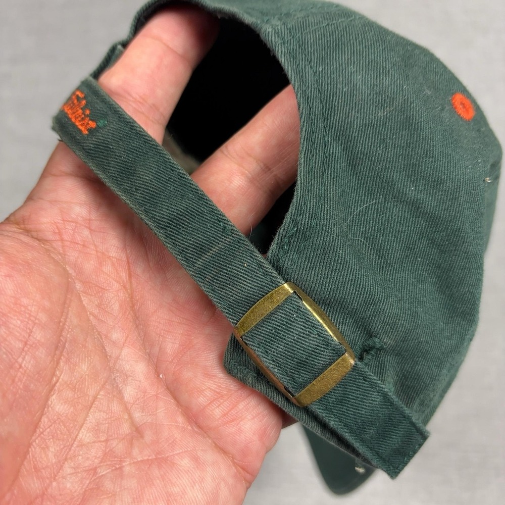 Vintage Miami Hurricanes Hat Cap Strap Back Mens Green Golf Titleist 90s - Picture 5 of 9